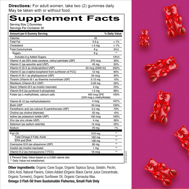 Витамины для женщин - комплекс – обзор и цена Multivitamin Gummy Adult